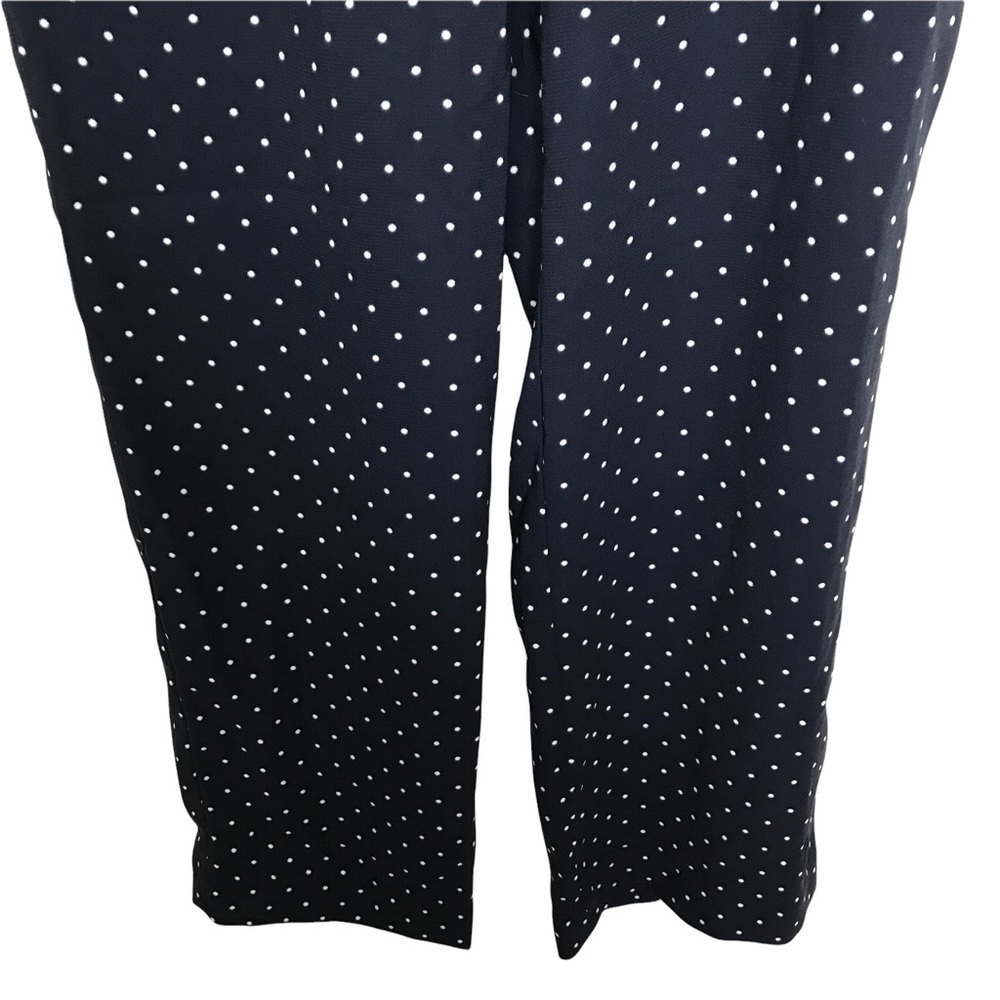 Loft Outlet Navy Blue Polka Dot Drawstring Pants - Picture 3 of 8